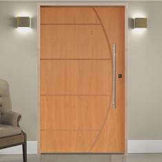 Kit Porta de Madeira Pivotante 210x110cm Batente 14cm Fechadura 803 Rolete Externa Belissima 6 Hale