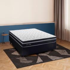 Colchão Molas Ensacadas Miami Queen 158cm Preto - Branco