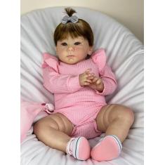 Boneca Bebê Reborn Ana Dolls 50cm Vinil Silicone