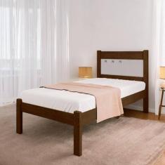 Cama Solteiro Sofisticada Berli Malbec E Off White
