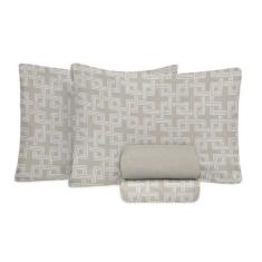 Jogo de Cama 100% Algodão King Size 200 Fios Fiori