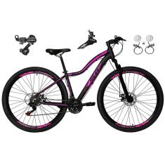 Bicicleta Aro 29 Feminina Ksw Mwza Alumínio 21V Câmbios Shimano Tz Freios Hidráulicos Suspensão Dt-Feminino