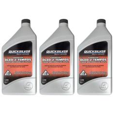 Óleo TCW3 Quicksilver 2 Tempos Motor de Popa Kit Com 3 Lts