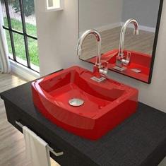 Cuba para Banheiro RT41W Retangular Aria Compace Vermelho