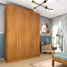 Guarda Roupa 4 Portas Zelandia Espresso Móveis Cinamomo