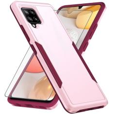 Asuwish Capa de celular para Samsung Galaxy A42 5G com película protetora de tela de vidro temperado e fina híbrida protetora de corpo inteiro acessórios para celular A 42 G5 42A S42 4G 2021 feminino