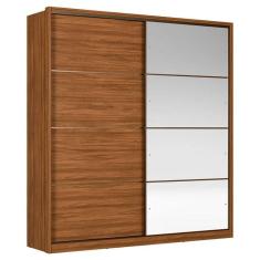 Guarda Roupa Casal Belga Nogueira Touch Flex Com Espelho Demóbile - Demartêz