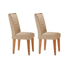 Cadeira Sala de Jantar Londrina IB Kit 2 Un Imbuia/Linho Turim - Rufat