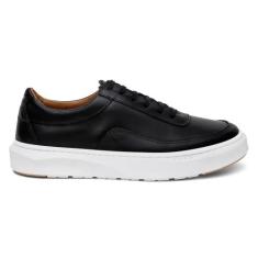 Tenis Casual Em Couro Masculino Esporte Fino Sola Alta - onix shoes, P