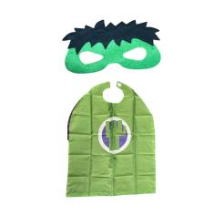 Kit Fantasia Capa e Máscara Menino Verde Infantil festas