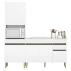 Paneleiro E Balcão Gabinete Com Pia 150cm Lina K02 Supremo - Mpozenato