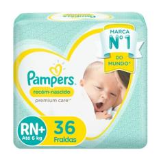 Fralda Pampers Premium Care RN+ - 36 fraldas