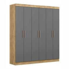 Guarda Roupa Paris Casal 6 Portas Capuccino Onix Maxel