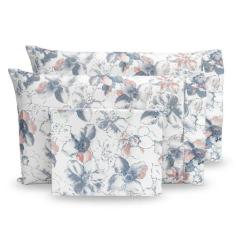 Lençol Queen 3 Peças Melissa Micropercal P. Palito Estampado - Bem Me 