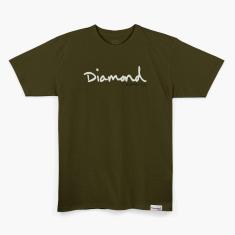 Camiseta Diamond Og Script Tee Masculino-Masculino