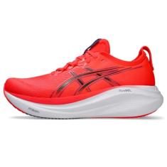 ASICS Gel-Nimbus 27 Tênis masculino, Vermelho claro/preto, 42