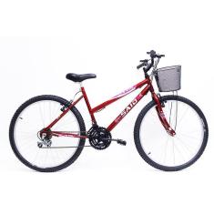 Bicicleta Aro 26 Feminina Bike De Passeio 18 Marchas Saidx-Feminino