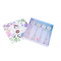 WOLFF - Conjunto 4 Colheres de Chá de Aço Inox Flores Prata