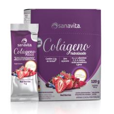 Colágeno Verisol Hidrolisado - 30 Sticke de 4g Red Berries - Sanavita-Unissex