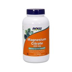 Citrato De Magnésio 200mg 100 Tabletes Now Magnesium Citrate