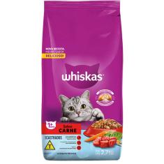 Ração Whiskas Carne para Gatos Adultos Castrados - 2,7 Kg