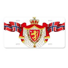 DIYthinker Emblema nacional da Noruega, símbolo do país, placa de licença decoração de aço inoxidável para automóveis