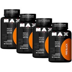 4x Termogênico Fire Black 60 Cápsulas - Max Titanium