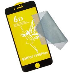 Película de Vidro 3D, Cell Case, Smartphone Apple Iphone 8 Plus 5.5", Preto