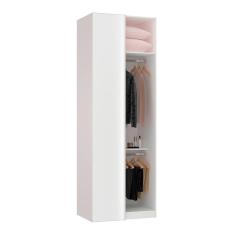 Guarda Roupa Closet sem Porta Canto Reto 80,4cm 2 Cabideiros 1 Maleiro Prime Luciane Móveis