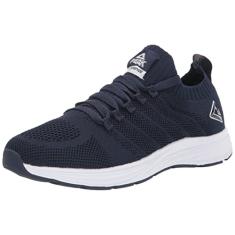 PEAK Tênis esportivo masculino leve e confortável sem cadarço para tênis, academia, corrida, treino casual, Azul, 41