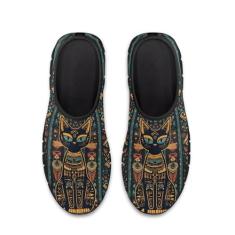 GOSTONG Tênis masculino casual sem cadarço mocassim fácil antiderrapante respirável malha legal tênis de corrida para homens preto EUA 34-48, Gato secreto, 36