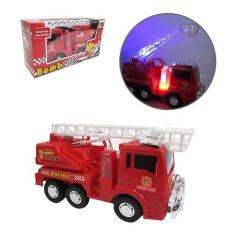Caminhão Bombeiro Bate E Volta A Pilha Com Som E Luz ! - DM TOYS