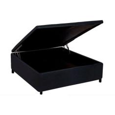 Cama Box Baú Casal Universal Courano Black (138x188x35) - Costa Rica -