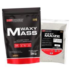 Hipercalórico Waxy Mass 3kg + Waxy Maize 800g - Ganho de Massa Muscula