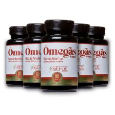 5x oleo de avestruz strut 90 caps omega 3 6 7 9 - Genuinamente Strut, 
