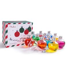 MyMealivos 12 peças de enfeites de bolas de Natal, capacidade de 150 ml, copo de dosagem de bolas de bebida de Natal, bolas de bebida festivas reutilizáveis e preenchíveis para festas de fim de ano,