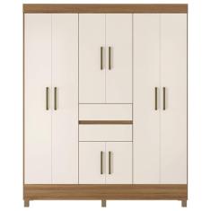 Guarda Roupa Casal 08 Portas 82060 Amendola Off White Demobile