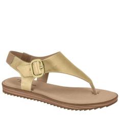 Sandália Rasteira Feminina Modare Estilo Conforto 7141.141, Dourado, 3
