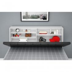 Cabeceira Box Casal Isis Branco Com Capitonê Preto