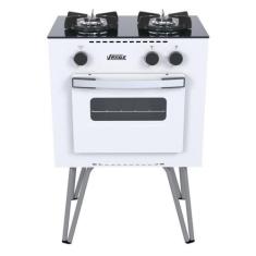 Fogão Portátil 2 Bocas Venax Mini Cook GLP Branco