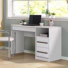 Escrivaninha Mesa Escritório 120cm 3 Gavetas 1 Nicho Harpia Yescasa