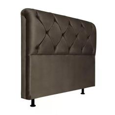 Cabeceira Casal 140Cm Barbara Suede Marrom Id Suede Marrom
