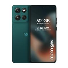 Smartphone Motorola Moto G86 5G 512GB - Verde Escuro, 24GB (12GB RAM+12GB Ram Boost), Câmera 50MP, Tela 6,7"