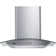 Coifa de Parede Consul 60cm Inox 4 Bocas com Design em Vidro e Aviso Lavar Filtro - CAP60AR