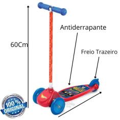 Patinete Skate Hot Wheels 3 Rodas Infantil Alumínio F00551