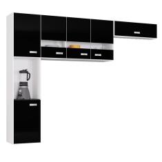 Cozinha Suspensa Julia 3 Peças Preto – Poquema