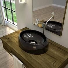 Cuba de Apoio para Banheiro OV39W Capri Compace Preto