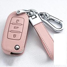 Capa para porta-chaves do carro, capa de couro inteligente, adequado para VW Polo Golf 4 5 6 7 mk7 Jetta POLO Tiguan MK1 MK2 Magotan, porta-chaves do carro ABS Smart porta-chaves do carro