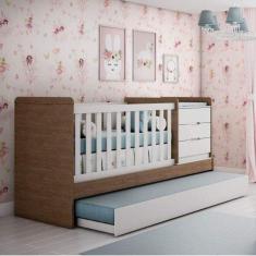 Berço Multifuncional Cléo Carolina Baby Amadeirado