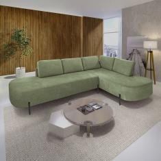 Sofá de Canto Luna Orgânico 265 cm Verde